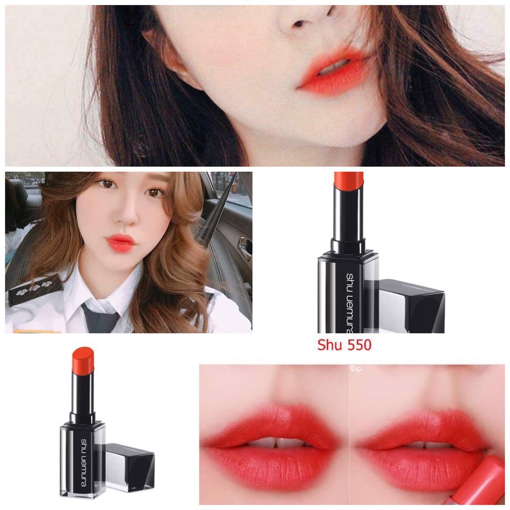 Son shu Uemura 550 màu cam đỏ